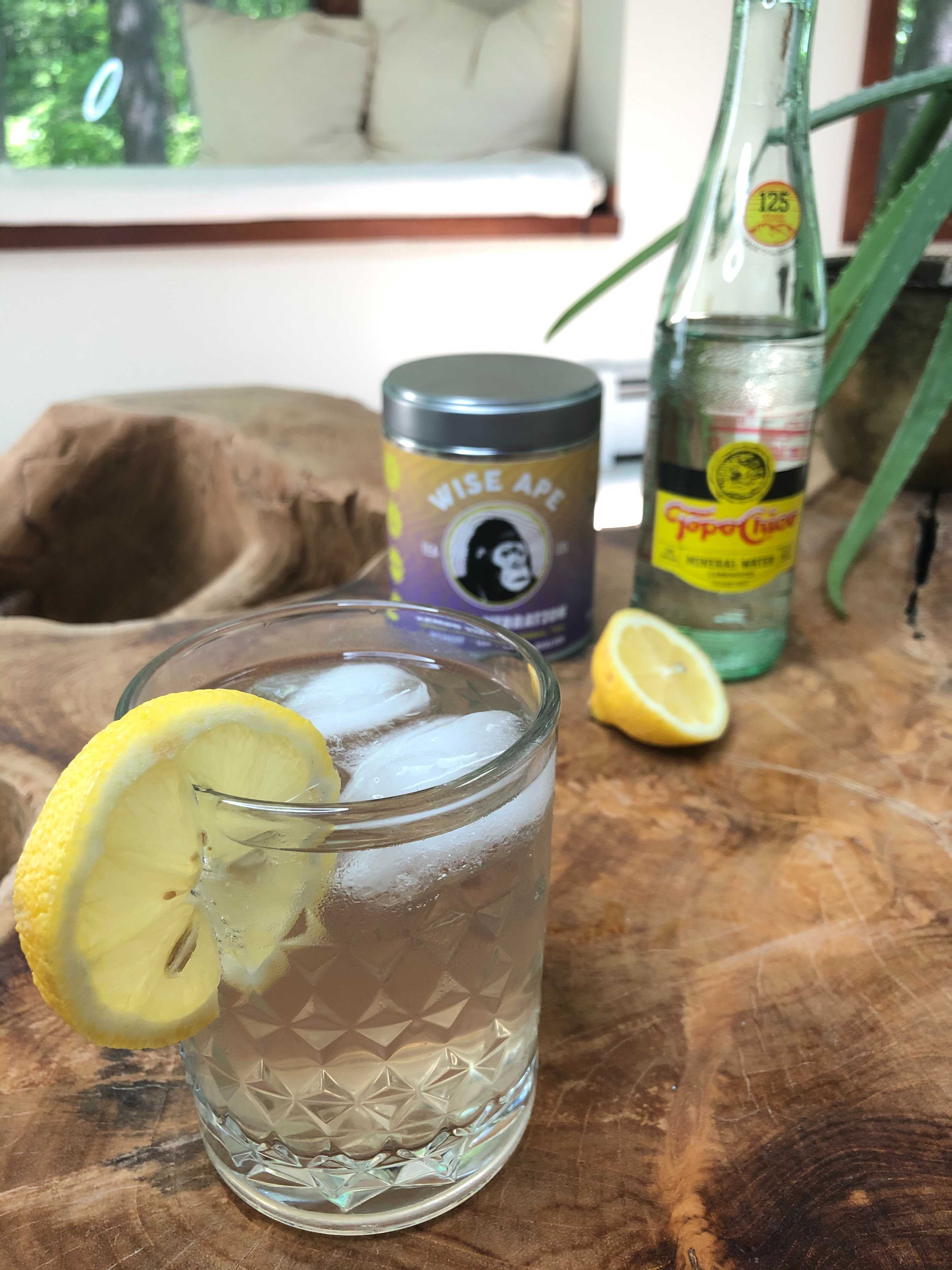 Lemon Tea Gin Fizz Cocktail (Sugar-Free, Low-Carb, Vegan) – Wise Ape