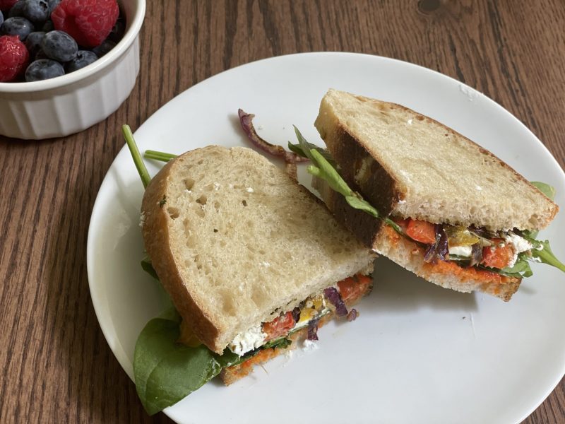 Roasted Veggie Sandwiches TRGL The Real Good Life