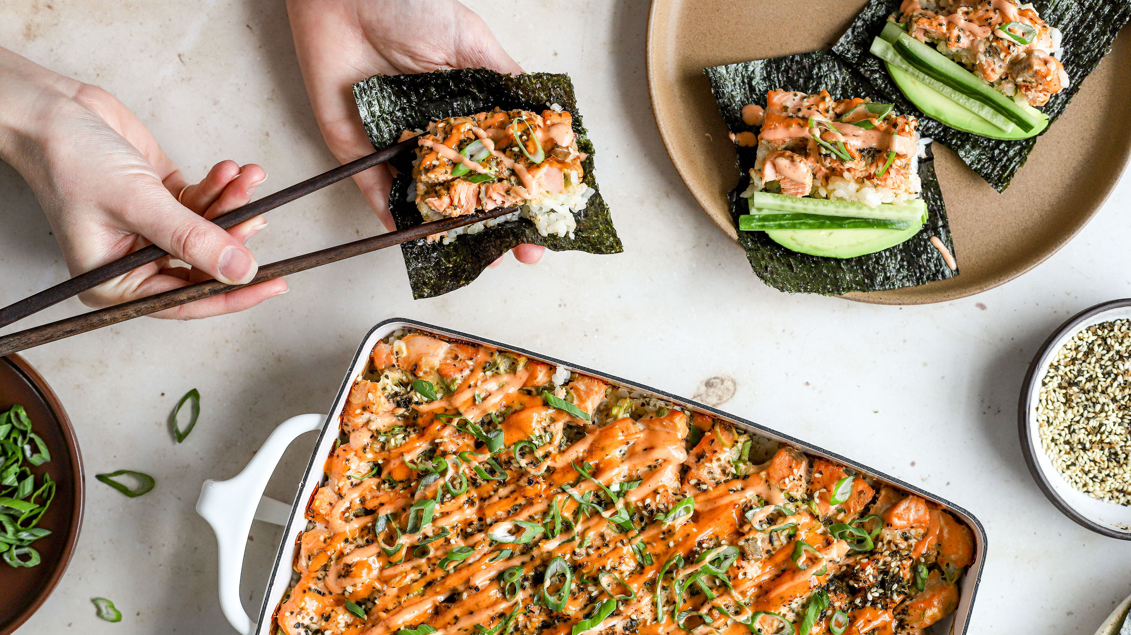 Spicy Salmon Sushi Bake – Wild For Salmon