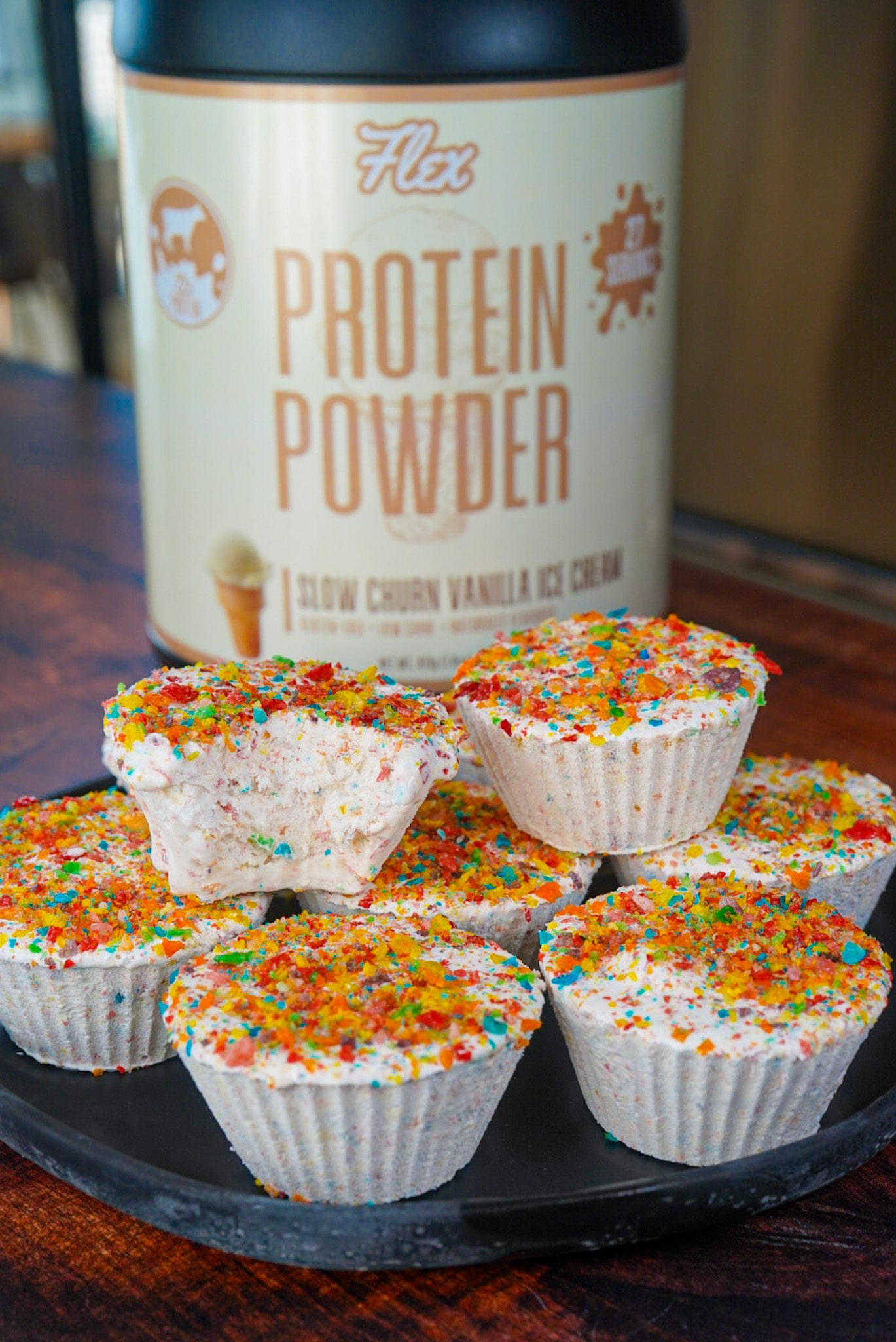 68 Cal Fruity Pebble Protein Mini Ice Cream Cakes Protein Cookie