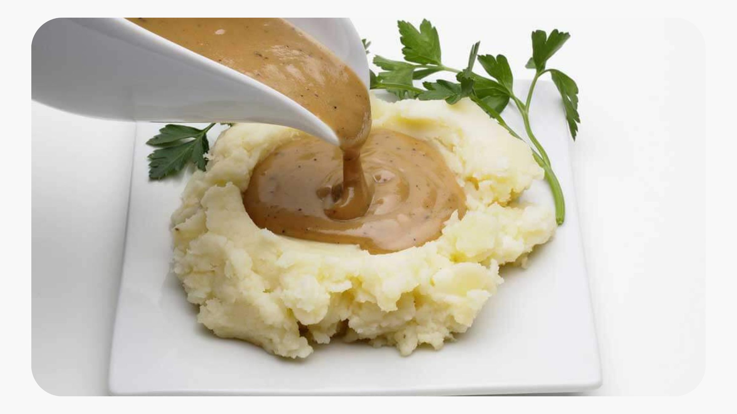 mashed potatoes with gravy